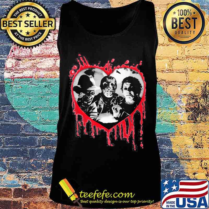 Halloween freddy krueger jason voorhees and michael myers heart s Tank top Halloween freddy krueger jason voorhees and michael myers heart s Tank top
