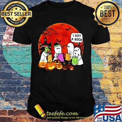 Halloween ghost i got a rock pumpkin moon shirt