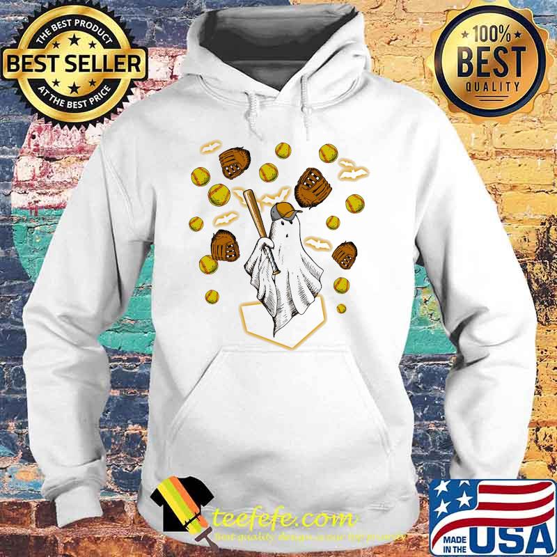 Halloween ghost playing softball s Hoodie Halloween ghost playing softball s Hoodie