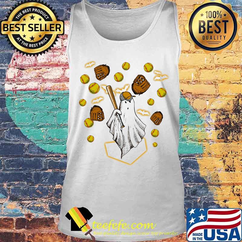 Halloween ghost playing softball s Tank top Halloween ghost playing softball s Tank top