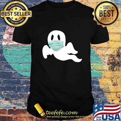 Halloween ghost wear mask shirt