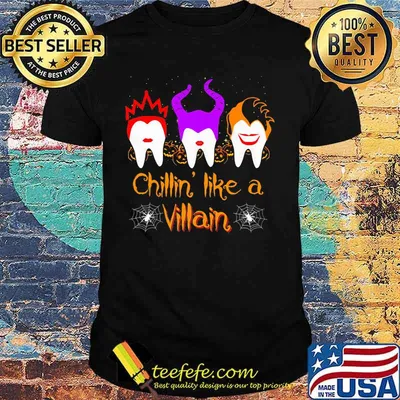 Halloween hocus pocus dental chillin like a villain shirt