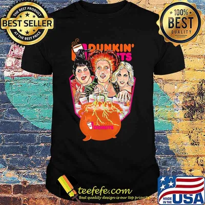 Halloween hocus pocus witch dunkin donuts shirt
