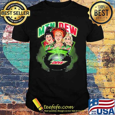Halloween hocus pocus witch mountain dew shirt
