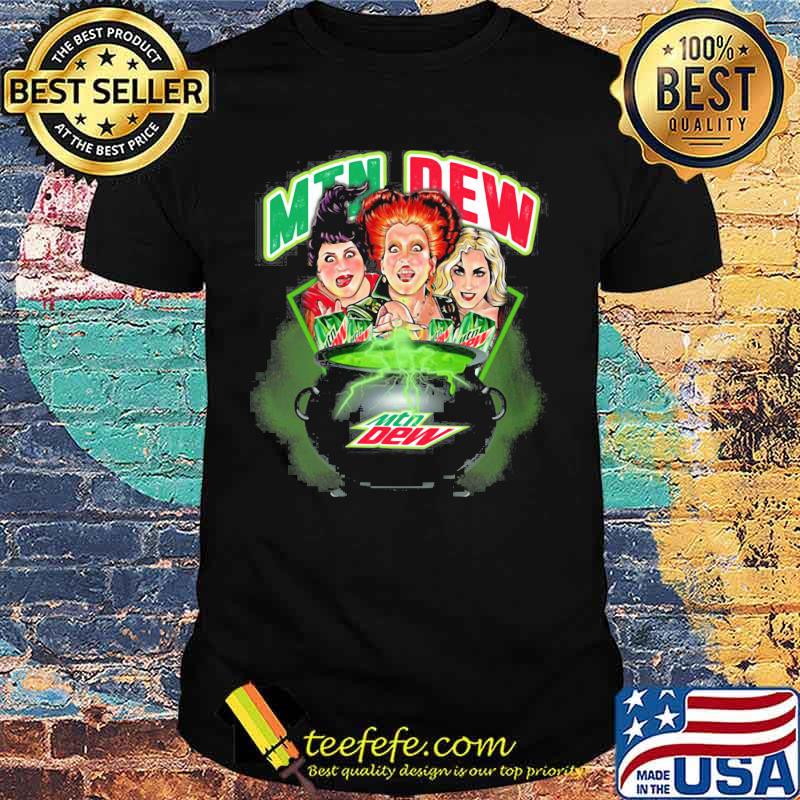 Halloween hocus pocus witch mountain dew shirt