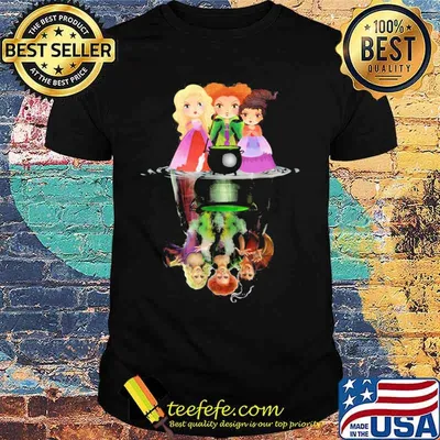Halloween hocus pocus witch water reflection shirt
