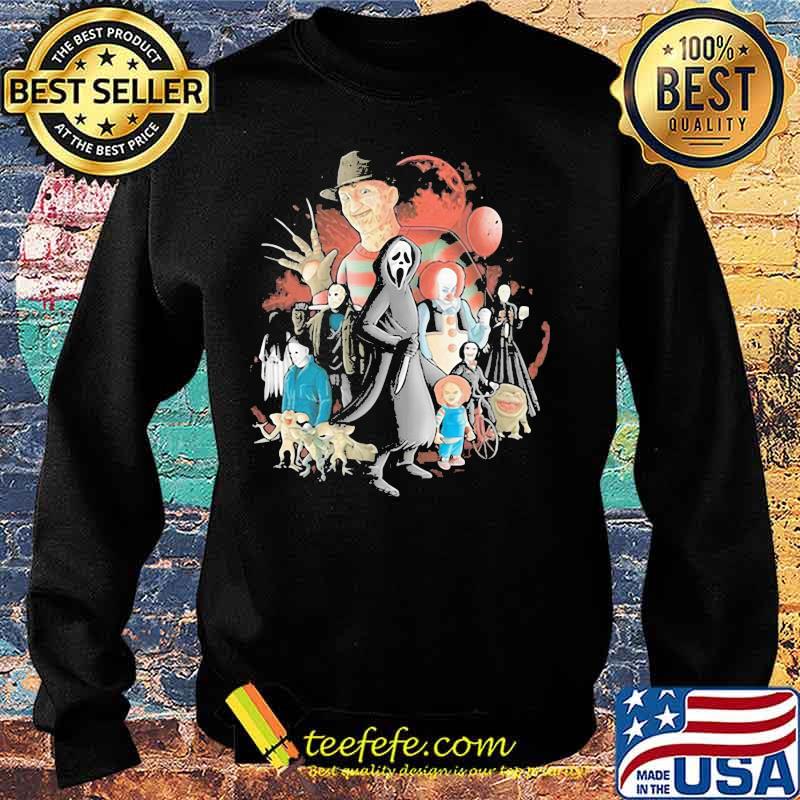 Halloween horror characters and the death s Sweater Halloween horror characters and the death s Sweater