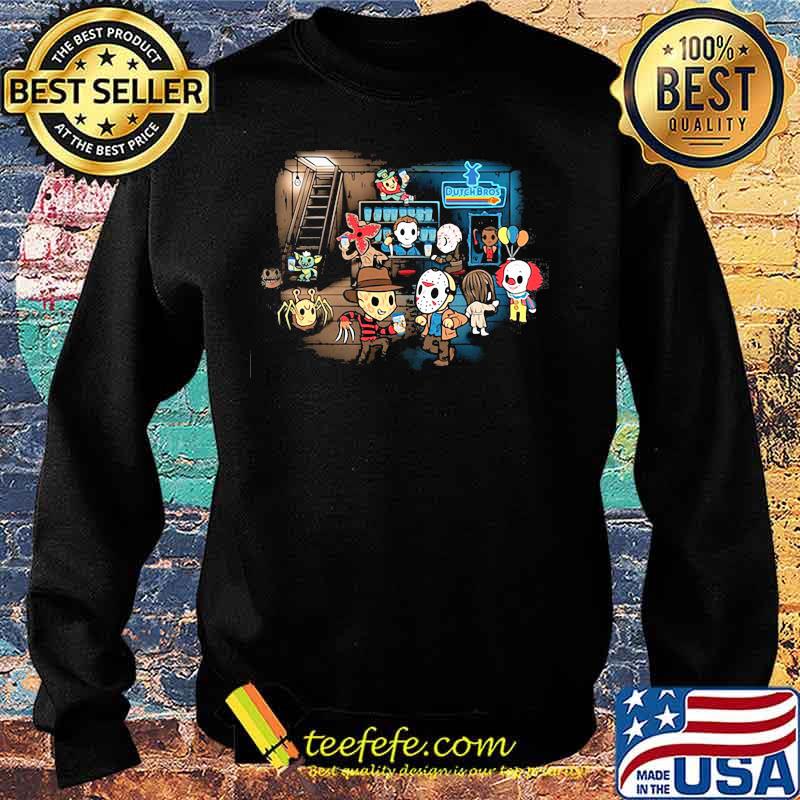 Halloween horror characters bar dutch bros s Sweater Halloween horror characters bar dutch bros s Sweater