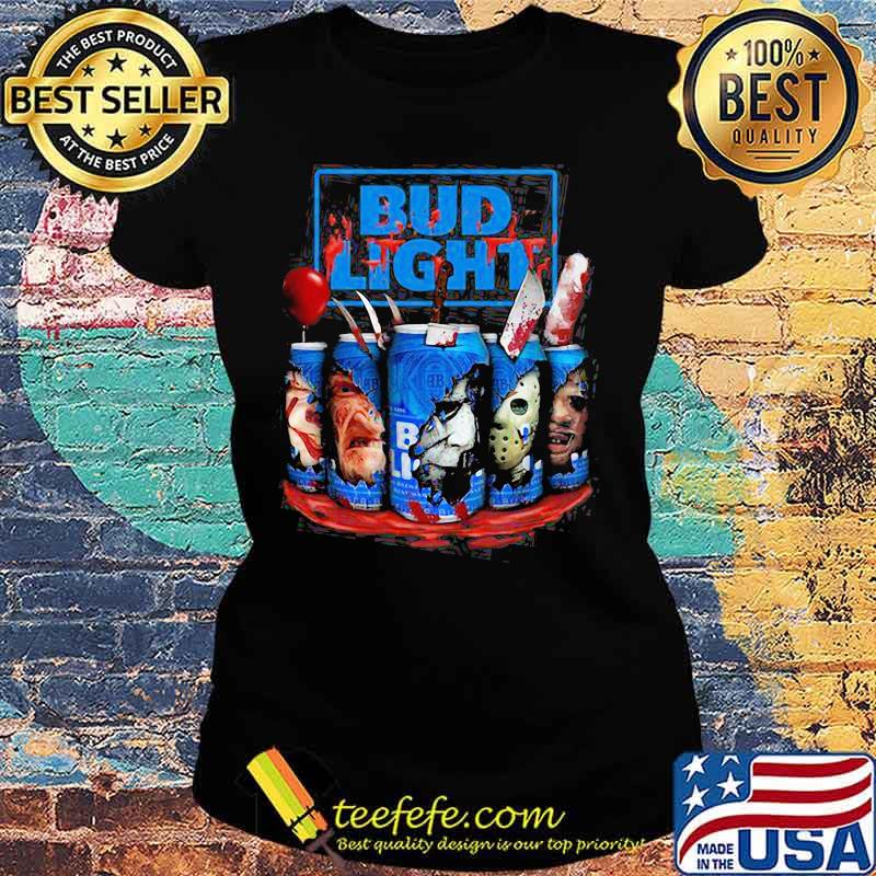 Halloween horror characters bud light beer s Ladies tee Halloween horror characters bud light beer s Ladies tee
