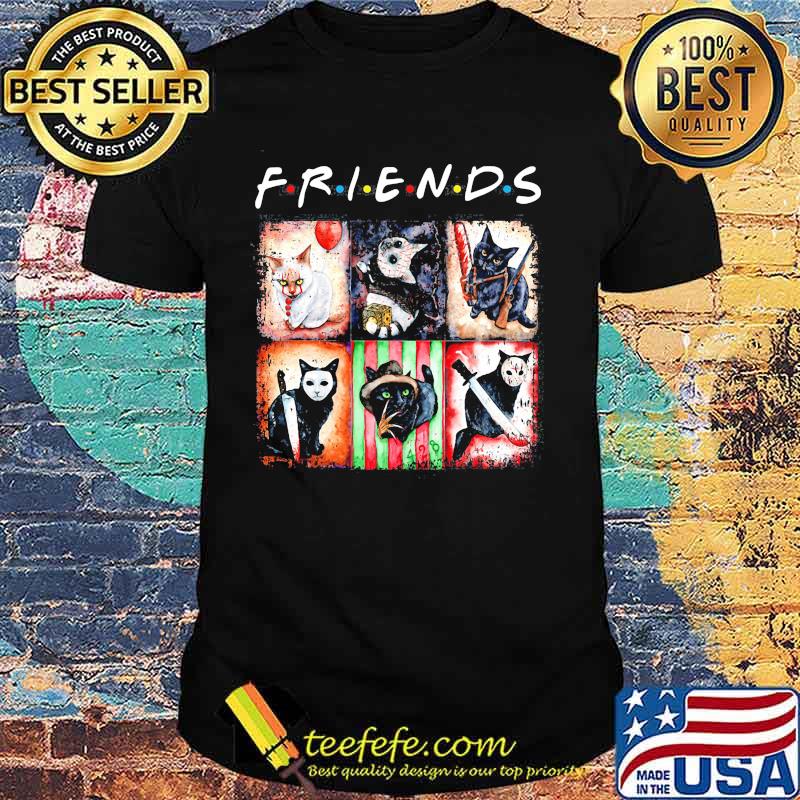 Halloween horror characters cats friends shirt Halloween horror characters cats friends shirt