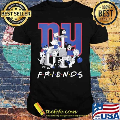 Halloween horror characters cats new york giants friends shirt