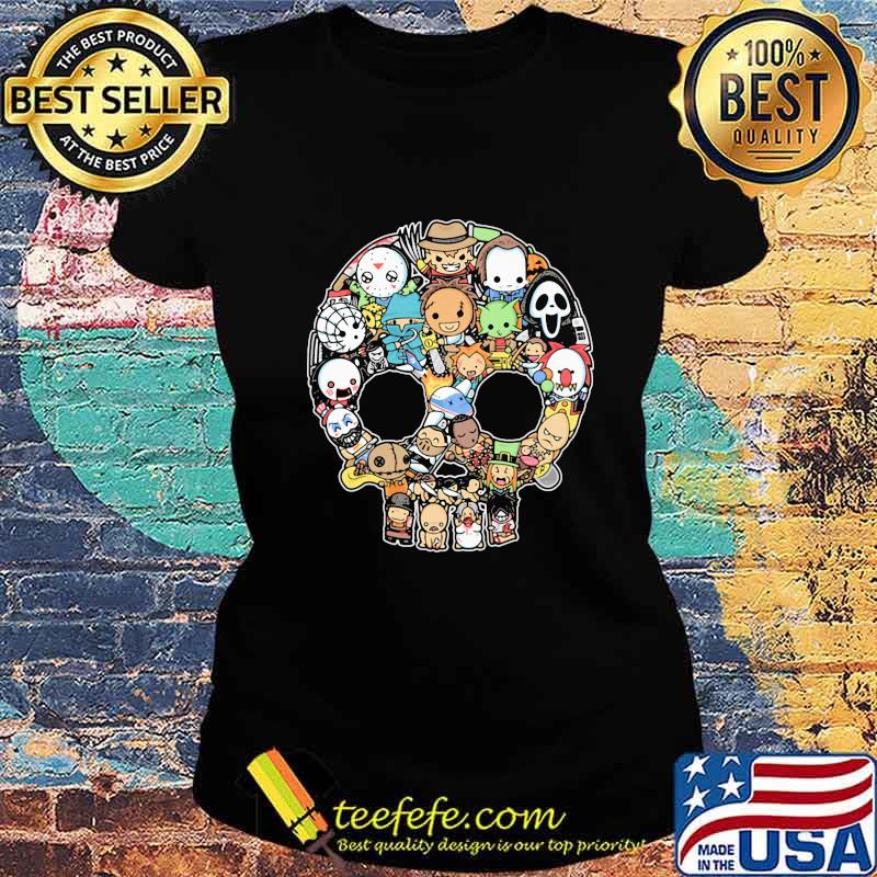 Halloween horror characters chibi skull s Ladies tee Halloween horror characters chibi skull s Ladies tee