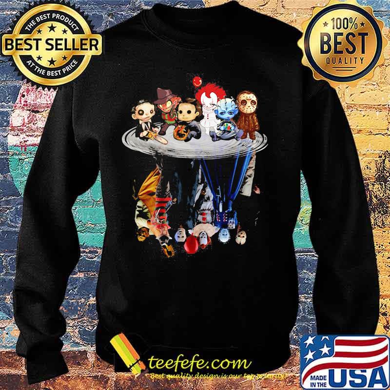 Halloween horror characters chibi water reflection s Sweater Halloween horror characters chibi water reflection s Sweater