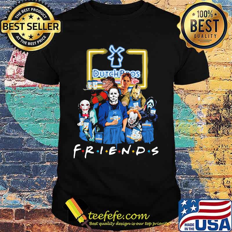Halloween horror characters drinking dutch bros friends shirt