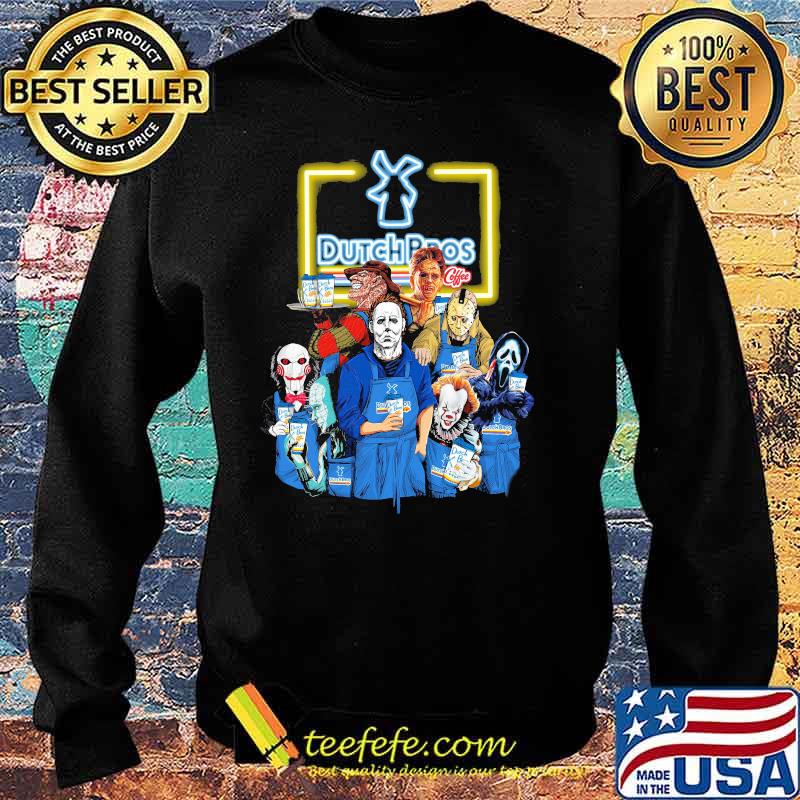 Halloween horror characters drinking dutch bros s Sweater Halloween horror characters drinking dutch bros s Sweater