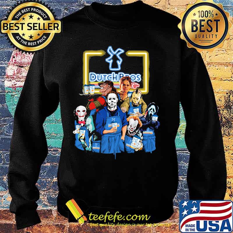 Halloween horror characters drinking dutch bros s Sweater Halloween horror characters drinking dutch bros s Sweater