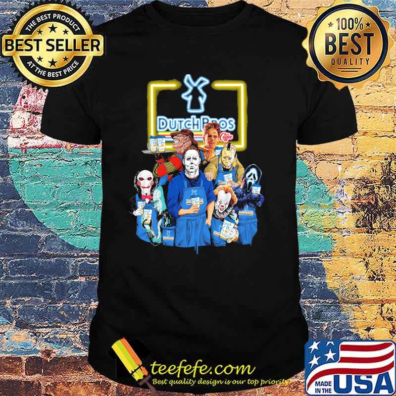 Halloween horror characters drinking dutch bros shirt