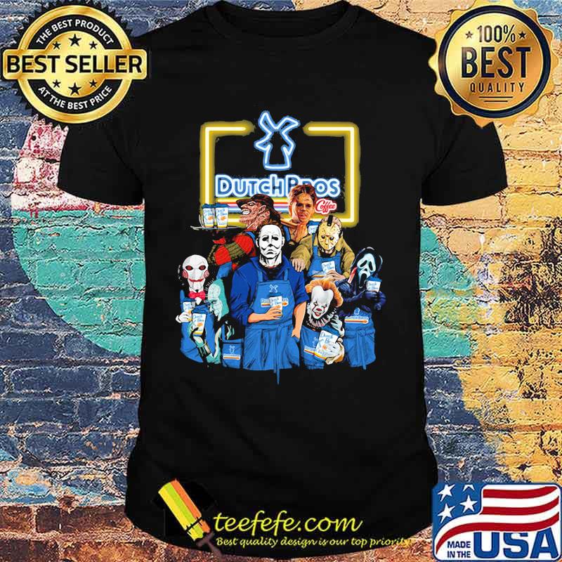 Halloween horror characters drinking dutch bros shirt