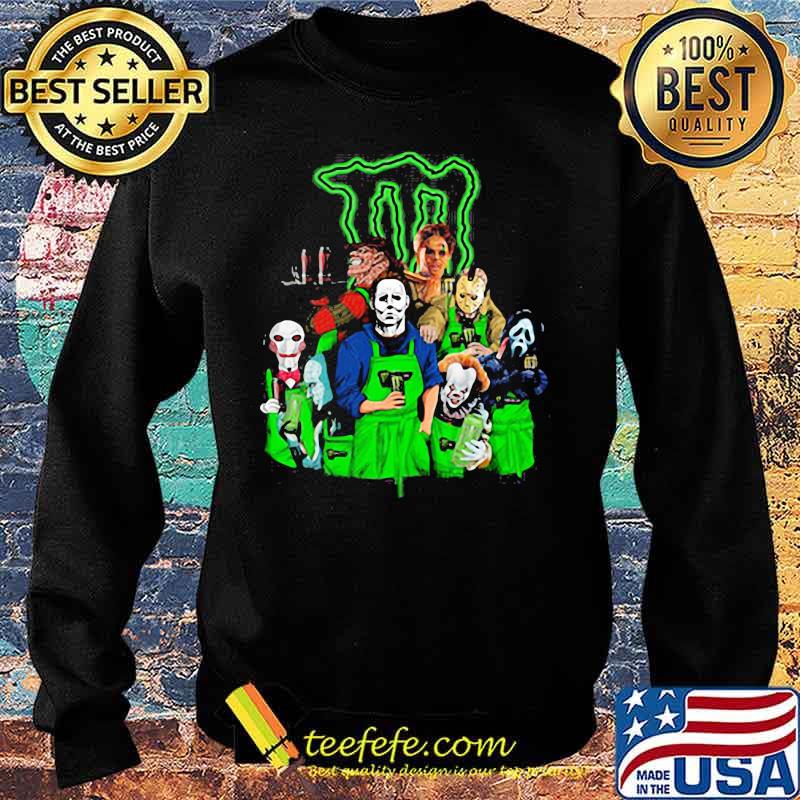 Halloween horror characters drinking monster s Sweater Halloween horror characters drinking monster s Sweater