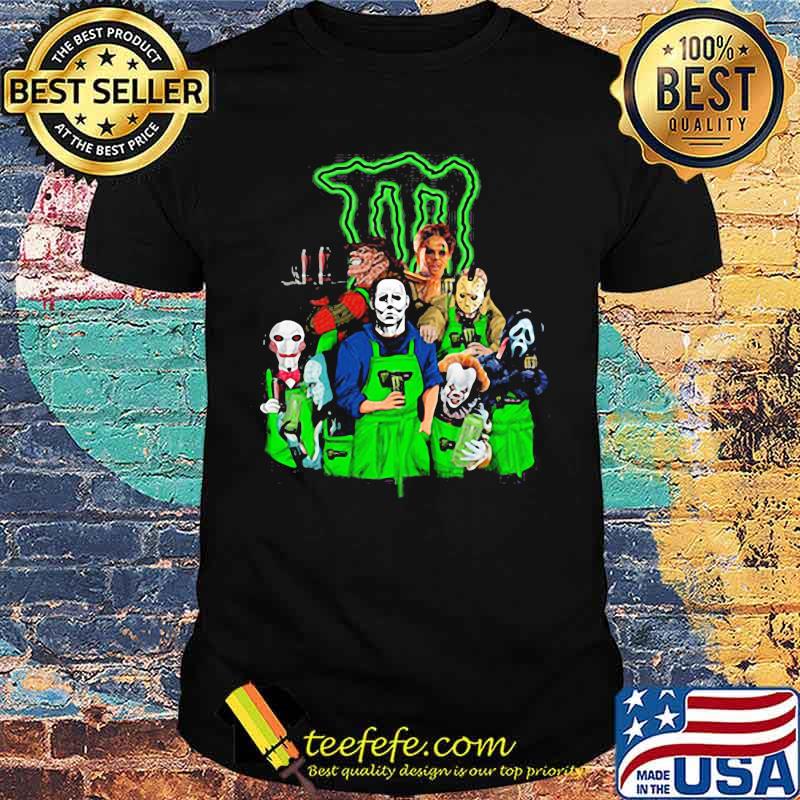 Halloween horror characters drinking monster shirt Halloween horror characters drinking monster shirt