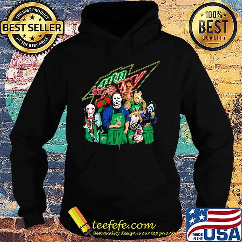 Halloween horror characters drinking mtn dew s Hoodie Halloween horror characters drinking mtn dew s Hoodie