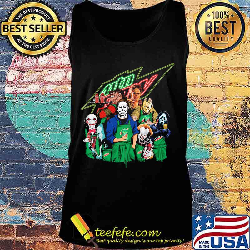 Halloween horror characters drinking mtn dew s Tank top Halloween horror characters drinking mtn dew s Tank top