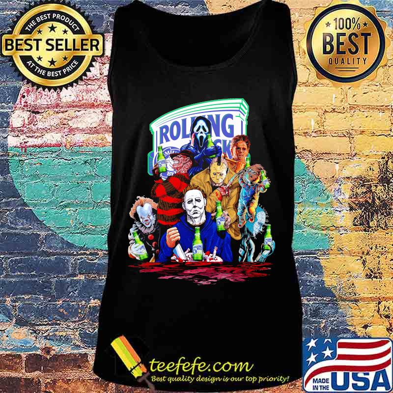 Halloween horror characters drinking rolling rock s Tank top Halloween horror characters drinking rolling rock s Tank top