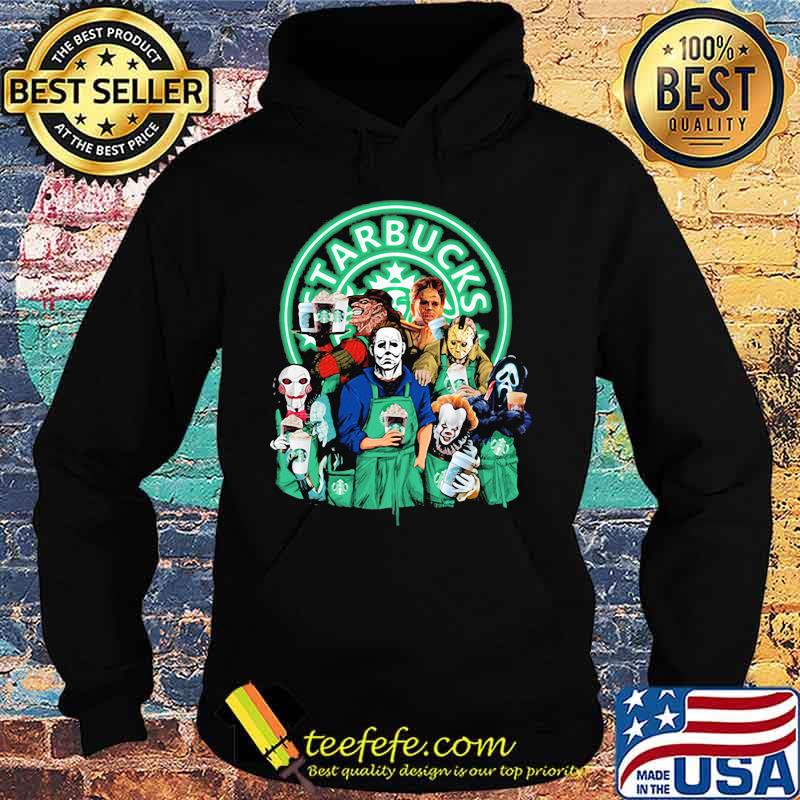 Halloween horror characters drinking starbucks s Hoodie Halloween horror characters drinking starbucks s Hoodie
