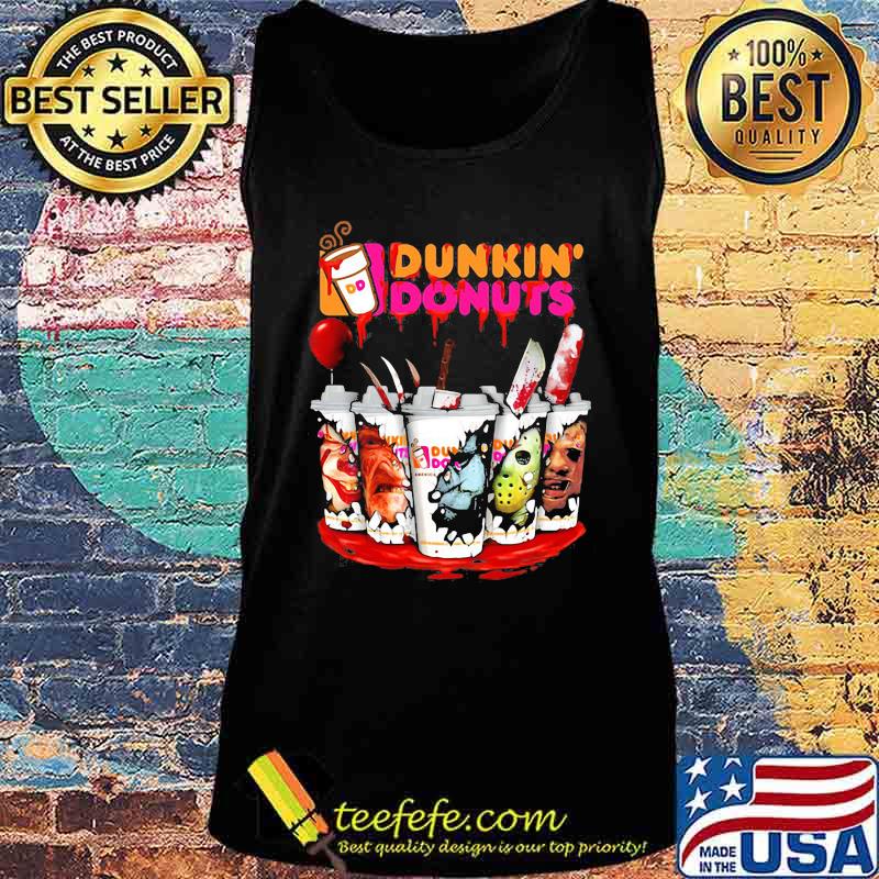 Halloween horror characters dunkin donuts s Tank top Halloween horror characters dunkin donuts s Tank top