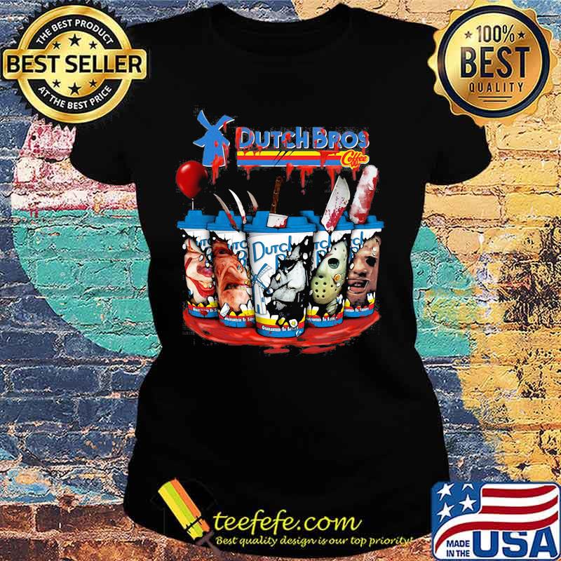 Halloween horror characters dutch bros coffee s Ladies tee Halloween horror characters dutch bros coffee s Ladies tee
