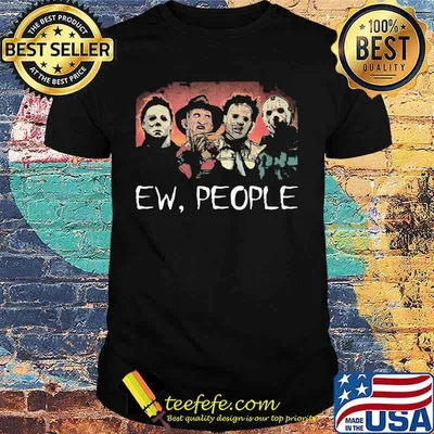 Halloween horror characters ew people shirt