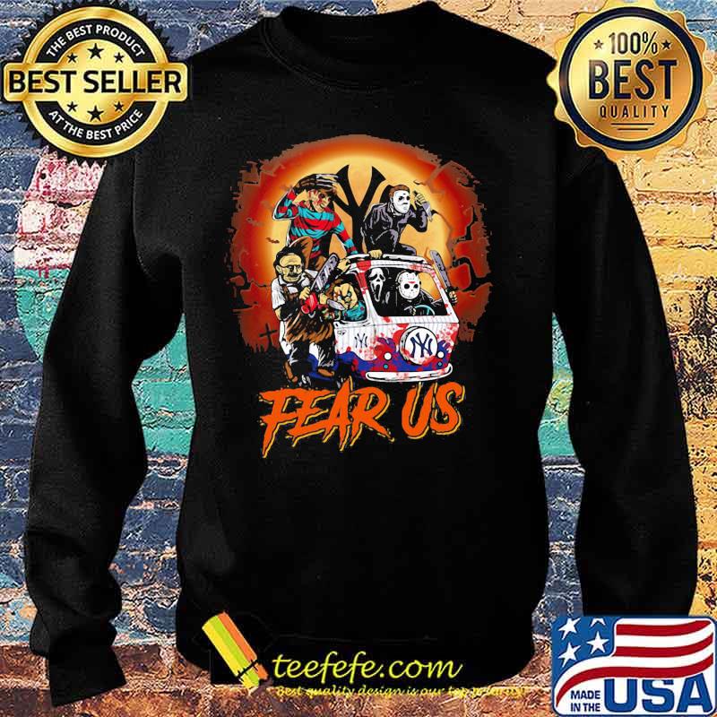 Halloween horror characters fear us new york yankees baseball s Sweater Halloween horror characters fear us new york yankees baseball s Sweater