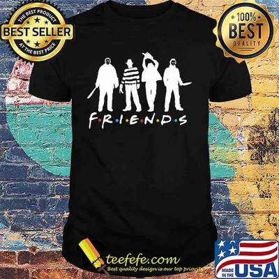 Halloween horror characters friends shirt