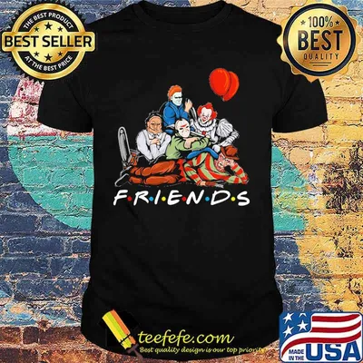 Halloween horror characters friends shirt