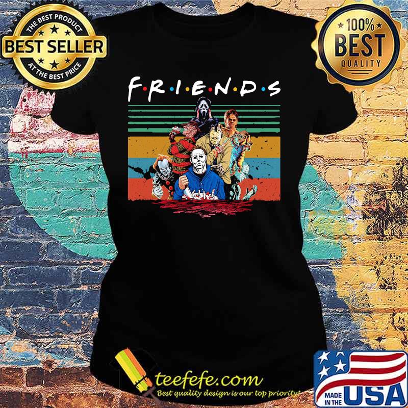 Halloween horror characters friends vintage retro s Ladies tee Halloween horror characters friends vintage retro s Ladies tee