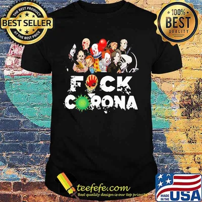 Halloween horror characters fuck coronavirus shirt