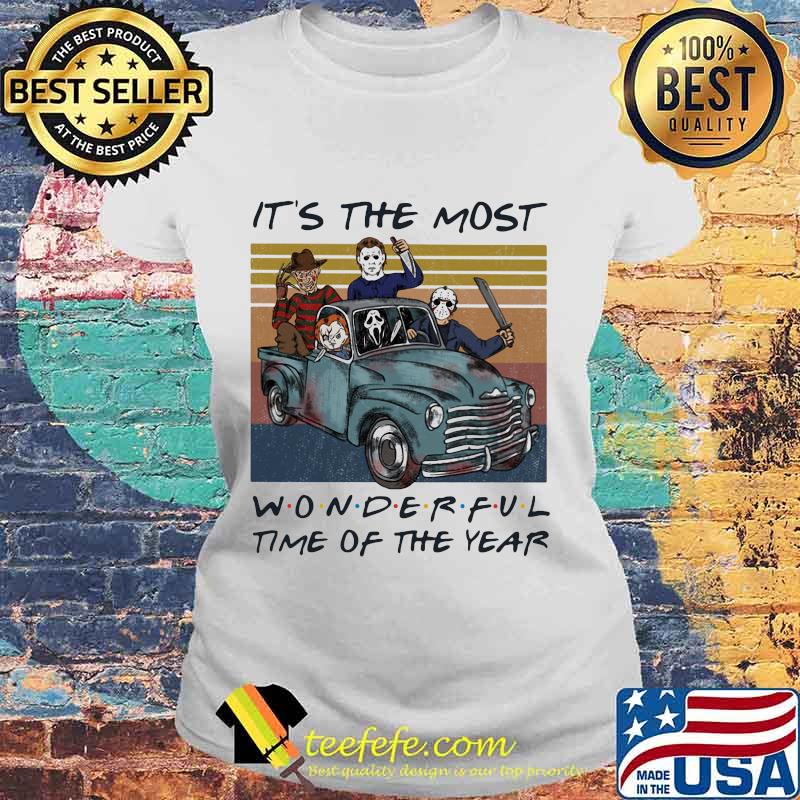 Halloween horror characters it's the most wonderful time of the year vintage retro s Laides tee Halloween horror characters it's the most wonderful time of the year vintage retro s Laides tee