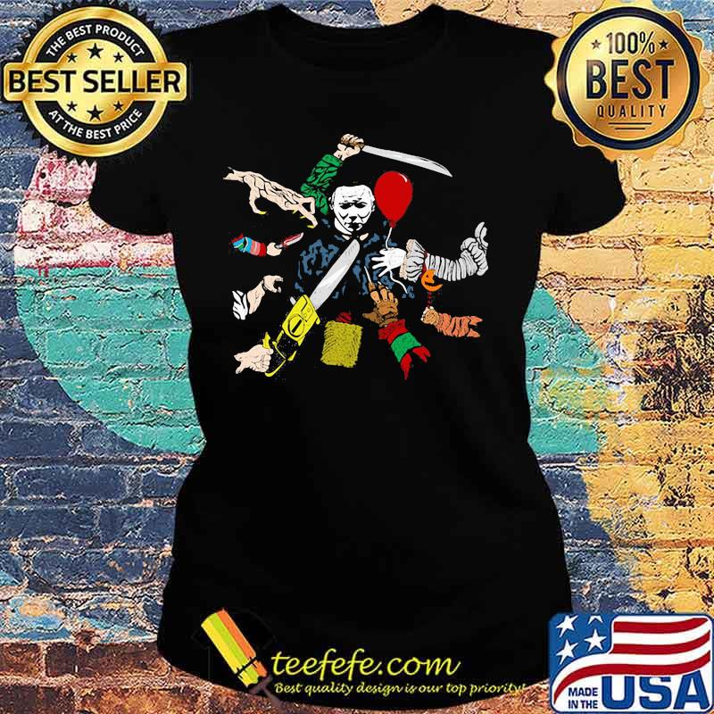 Halloween horror characters kill balloon s Ladies tee Halloween horror characters kill balloon s Ladies tee