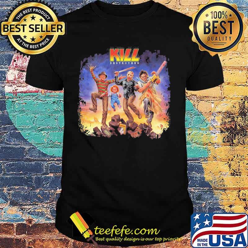 Halloween horror characters kiss destroyers shirt