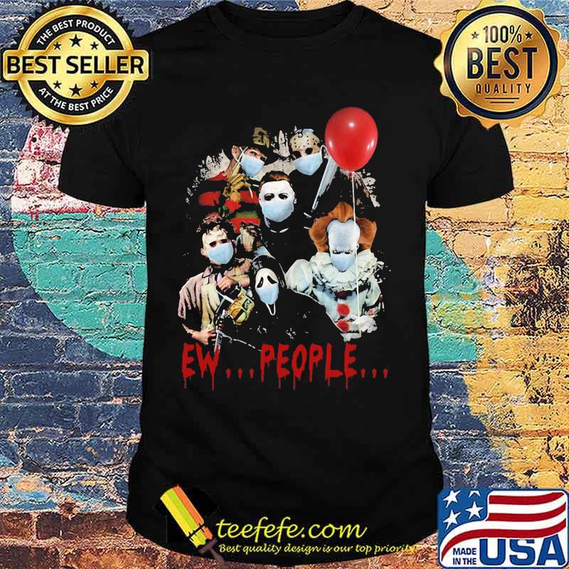 Halloween horror characters mask ew people shirt