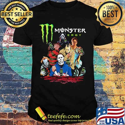 Halloween horror characters monster energy shirt