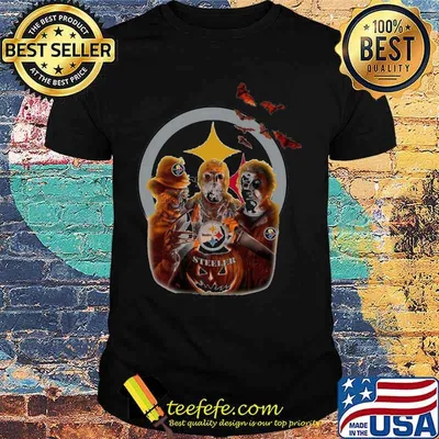 Halloween horror characters pittsburgh steelers pumpkin shirt