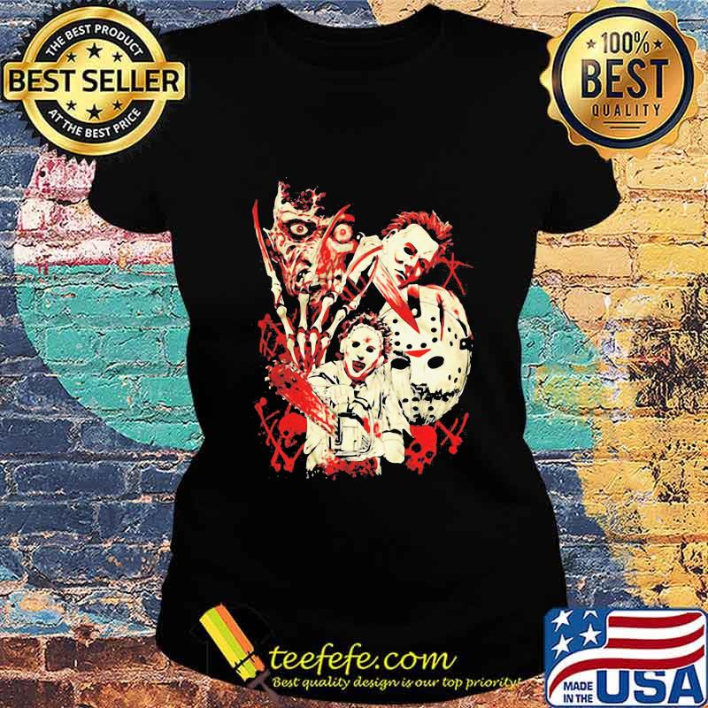 Halloween horror characters skulls s Ladies tee Halloween horror characters skulls s Ladies tee