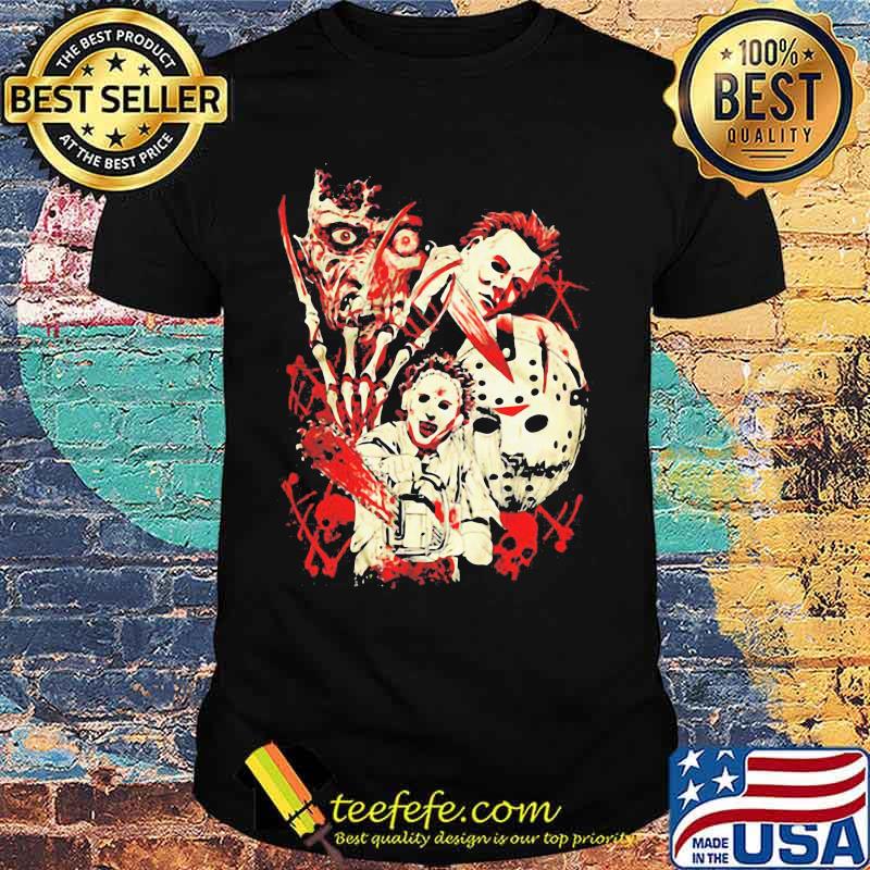 Halloween horror characters skulls shirt Halloween horror characters skulls shirt