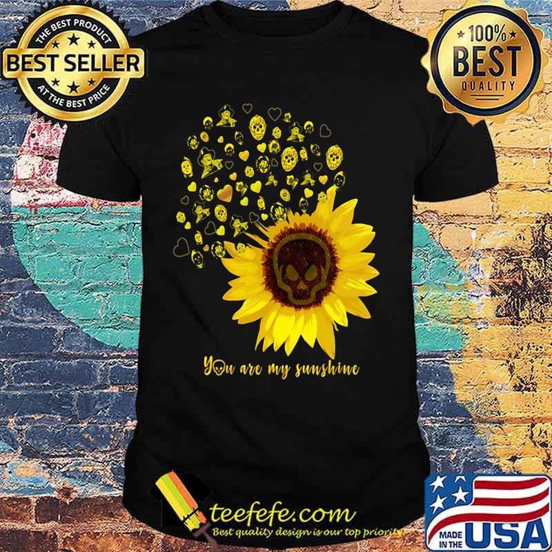 Halloween horror characters sunflowers you are my sunshine shirt