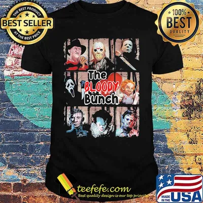 Halloween horror characters the bloody bunch shirt