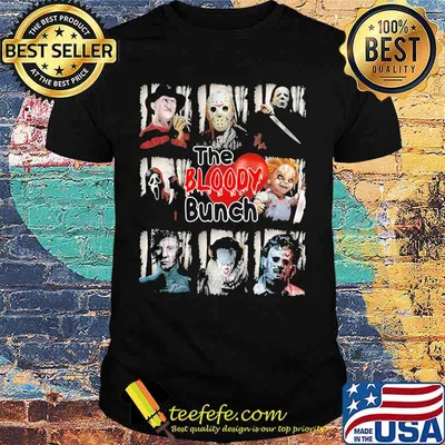 Halloween horror characters the bloody bunch shirt