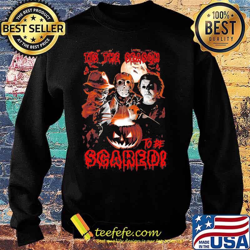 Halloween horror characters tis the season to be scared s Sweater Halloween horror characters tis the season to be scared s Sweater