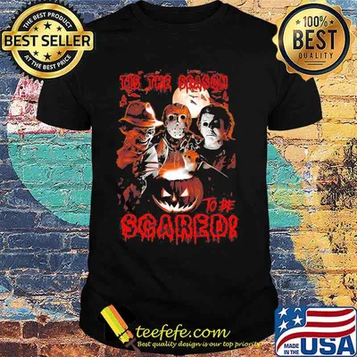 Halloween horror characters tis the season to be scared shirt