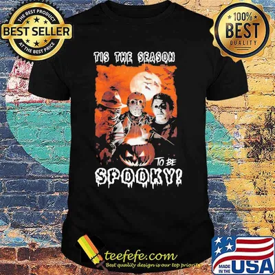 Halloween horror characters tis the season to be spooky shirt